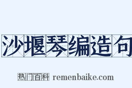 沙堰琴编造句是什么意思的图片